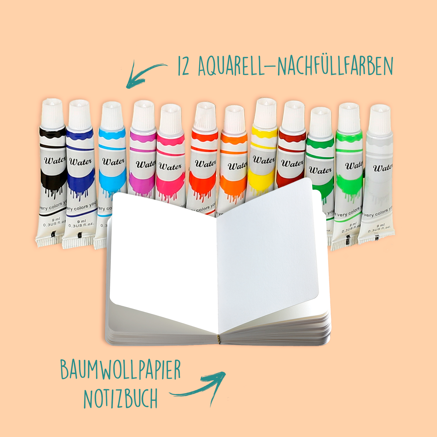 Nachfüllset (12 Farbnachfüllungen + 1 Block)