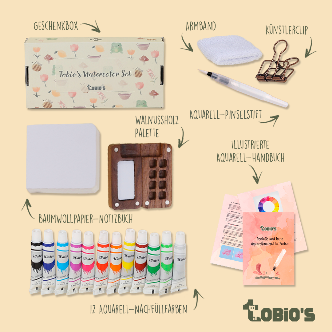 Tobios™ Pocket-Aquarellset