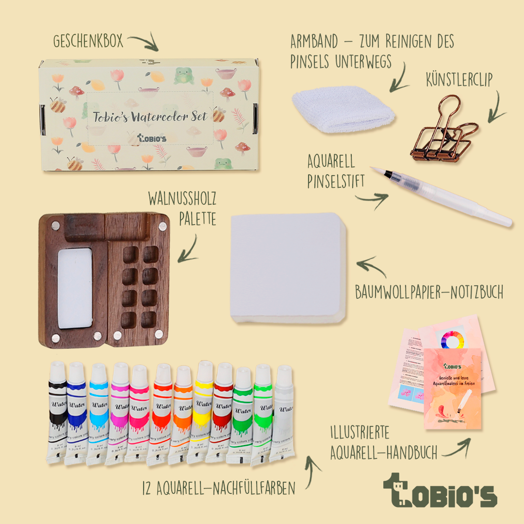 Tobios™ Pocket-Aquarellset