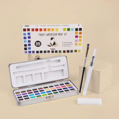 Tobio’s™ Aquarellfarben-Set, 50 Farben