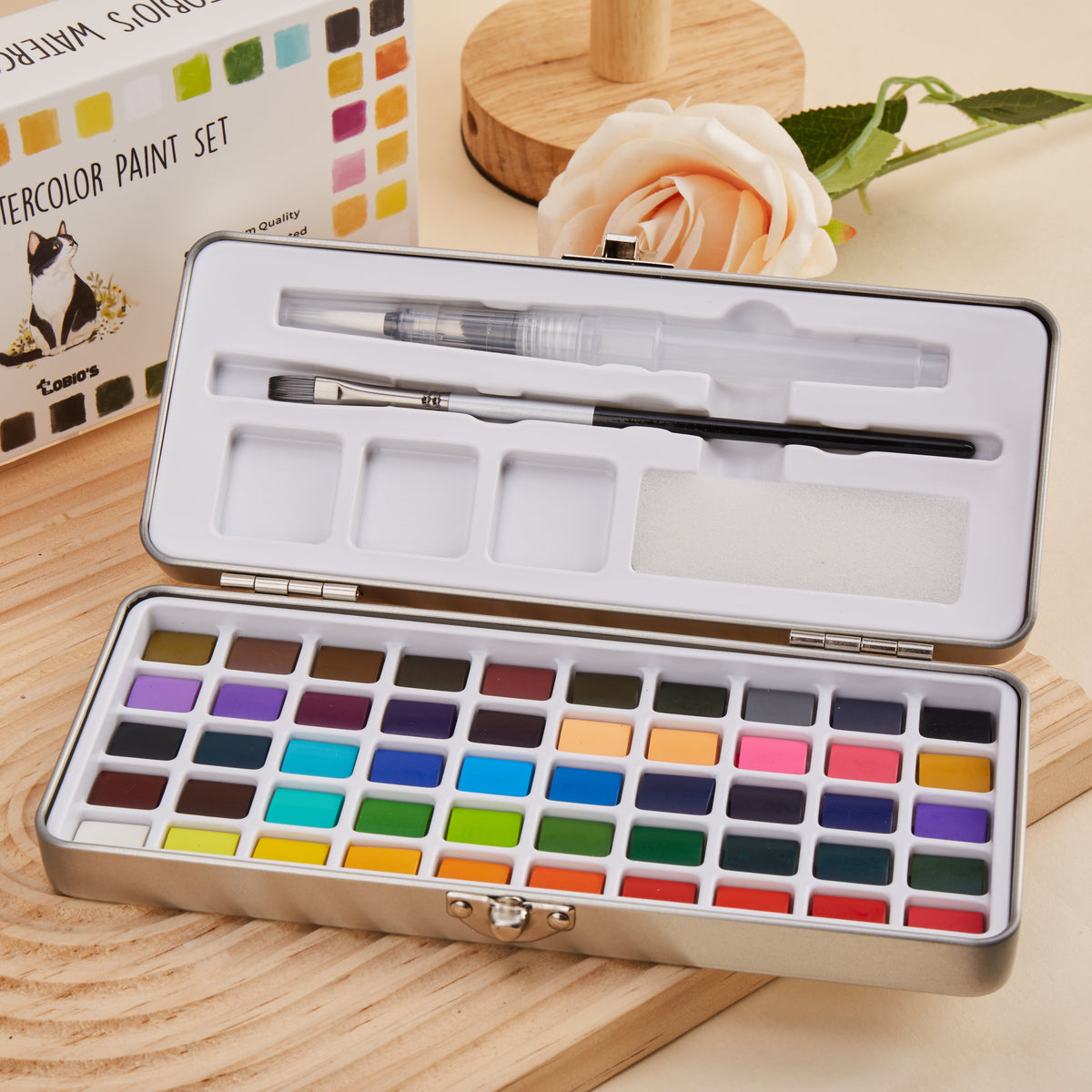 Tobio’s™ Aquarellfarben-Set, 50 Farben
