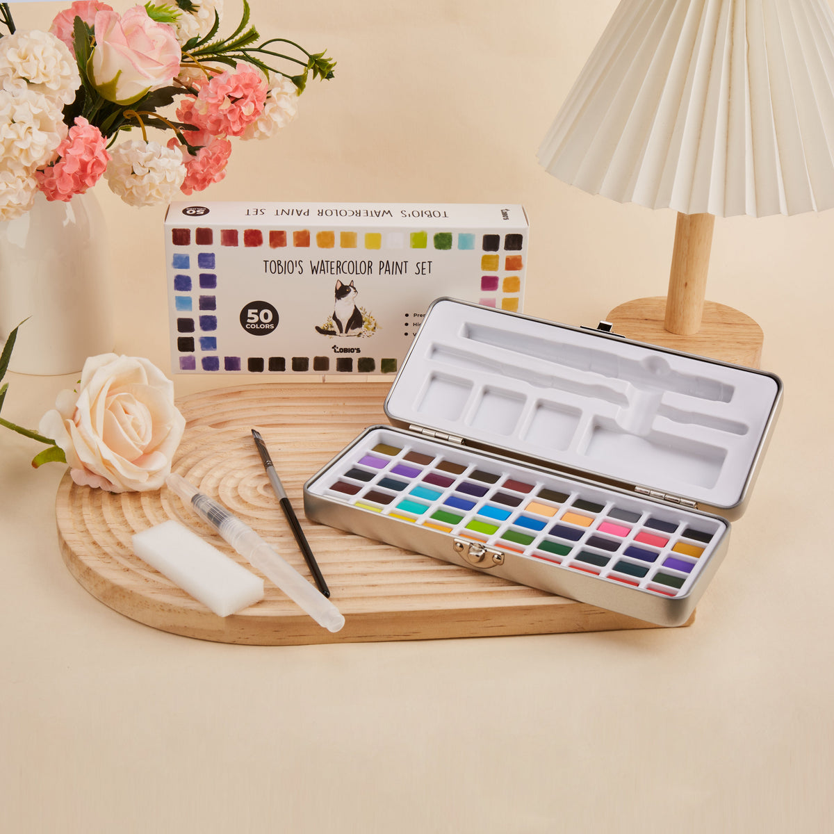 Tobio’s™ Aquarellfarben-Set, 50 Farben