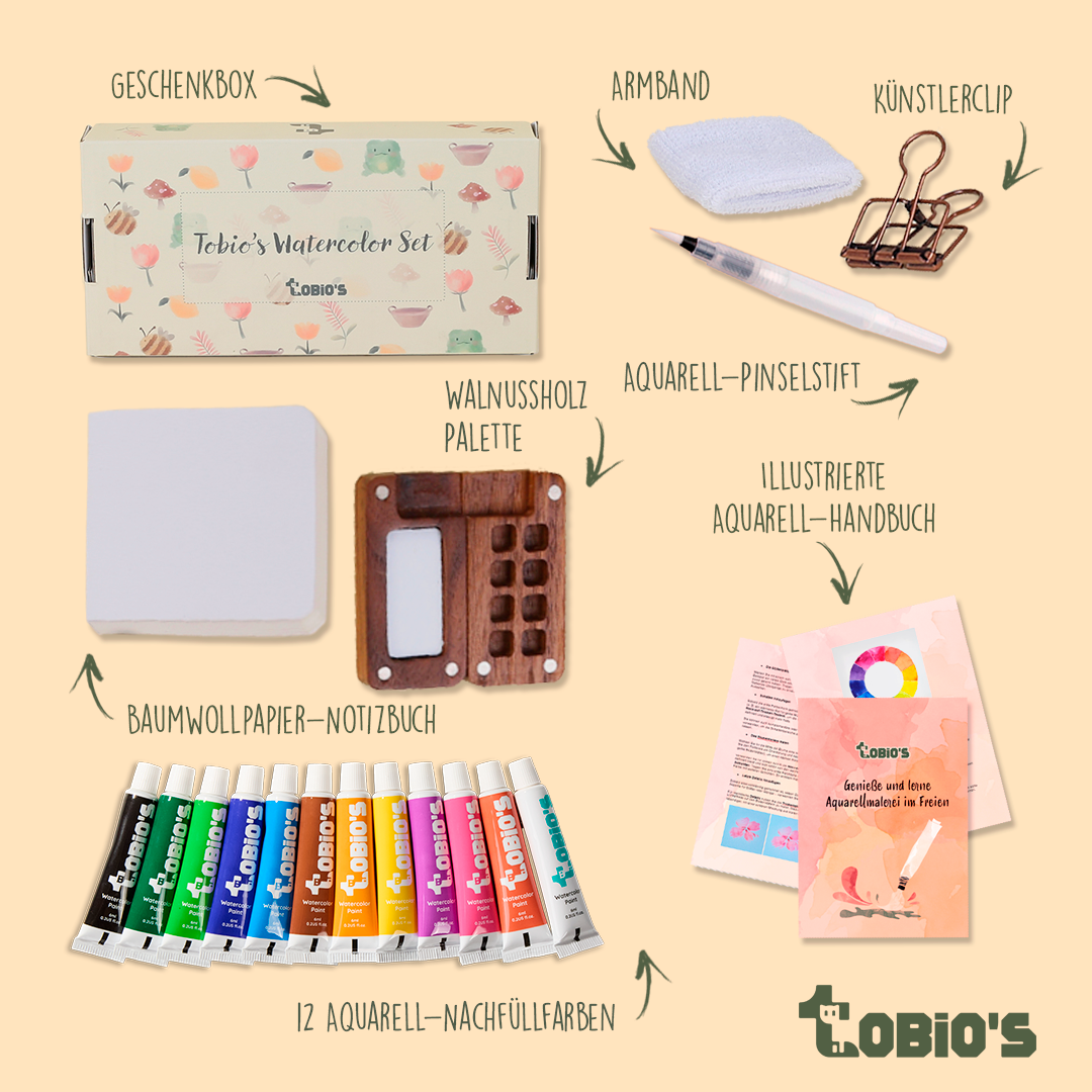 Tobios™ Pocket-Aquarellset