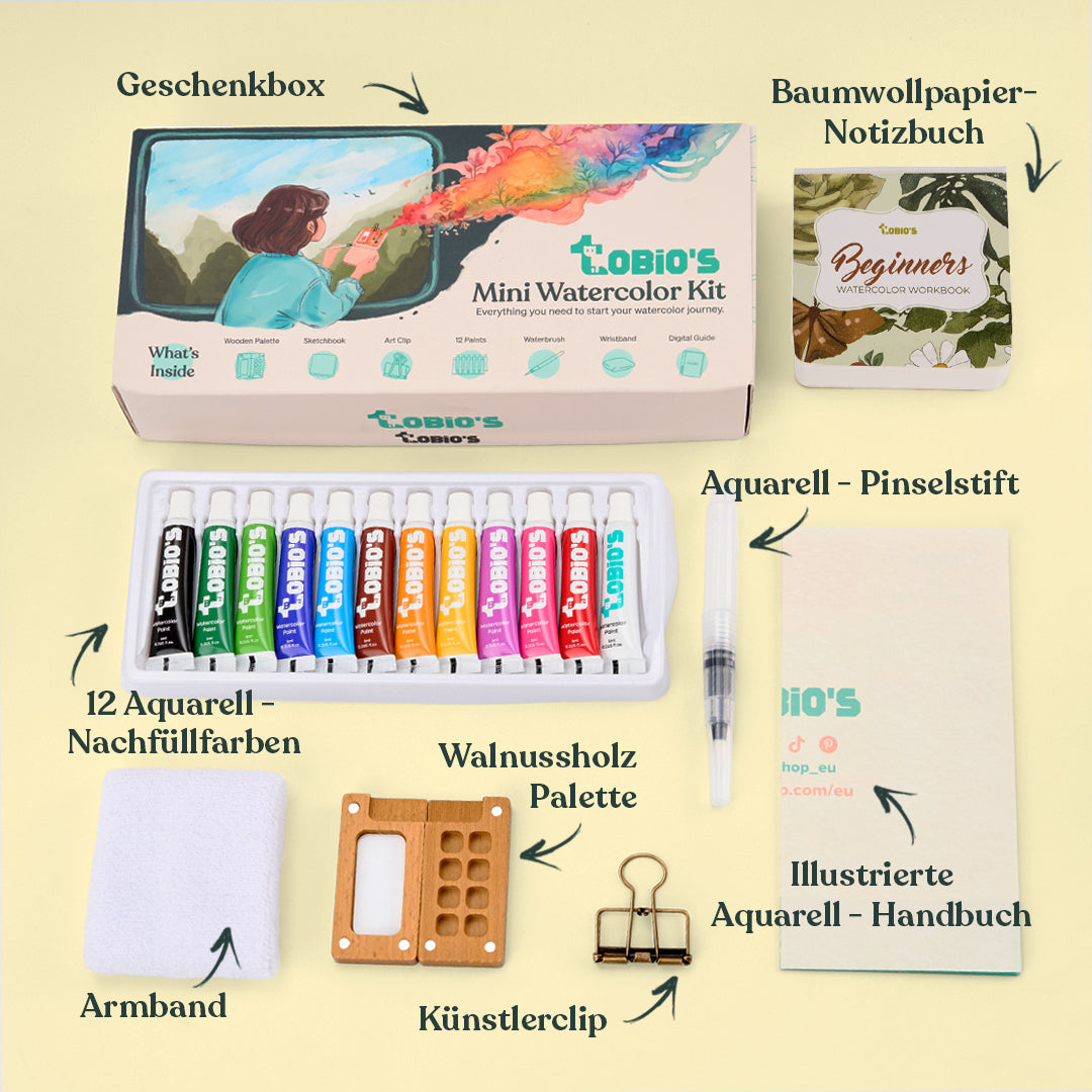 Tobios™ Pocket-Aquarellset