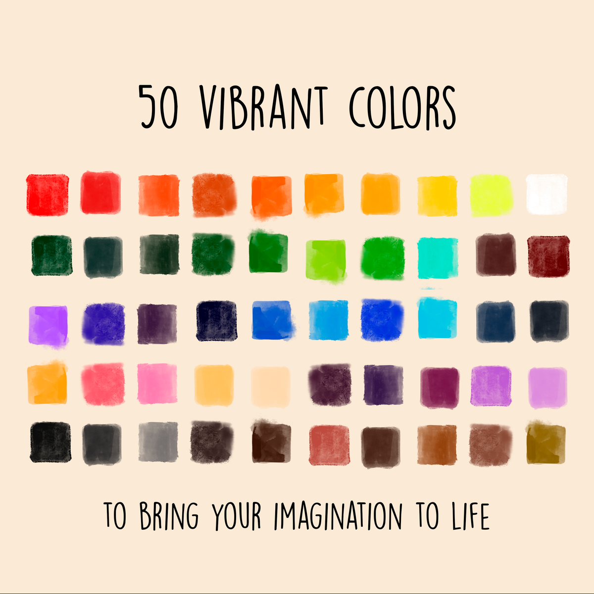 Tobio’s™ Aquarellfarben-Set, 50 Farben