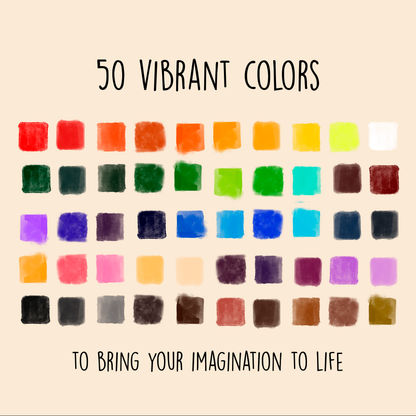 Tobio’s™ Aquarellfarben-Set, 50 Farben