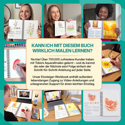 Aquarell-Arbeitsbuch für Anfänger