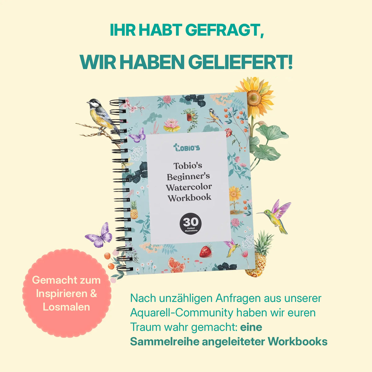 Aquarell-Arbeitsbuch für Anfänger